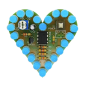 Preview: Bausatz,Herz,LED,Platine,Elektronik,blau,IC,DIY,Kit,Heart