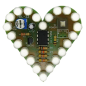 Preview: Bausatz,Herz,LED,Platine,Elektronik,weiß,IC,DIY,Kit,Heart