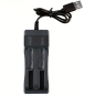 Preview: Ladegerät,USB,18650,3,7,Volt,2,fach,Schacht,LED,Ladekontrolle