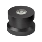 Preview: Single-Puck Aluminium schwarz mit Libelle
