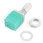 Preview: Potentiometer,Poti,Schalter,stereo,100,k,Ohm,linear,klein,Steckachse,6,mm