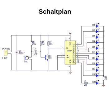 Preview: Bausatz,Sprachsteuerung,Tonsteuerung,Mikrofon,LED,Elektronik,DIY,einfach