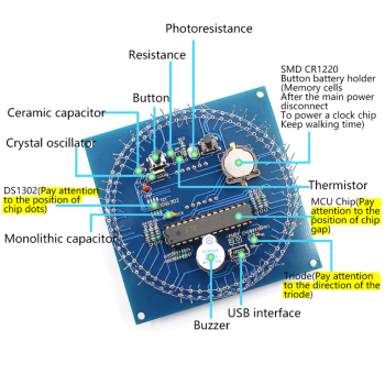Digitaluhr,Bausatz,Temperatur,LED,Platine,DIY,Elektronik,Löten,Selbstbau