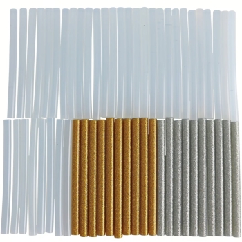 Heißklebesticks,Heißklebepistole,7,mm,gold,silber,transparent,Glitzer,56