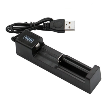 Ladegerät,USB,18650,3,7,Volt,1,fach,Schacht,LED,Ladekontrolle