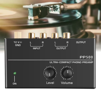 Phono,Vorverstärker,Kopfhörerverstärker,Kompakt,regelbar,stereo,hifi,vergoldet