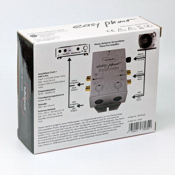 Preview: Phono, Plattenspieler,Vorverstärker,DIN,5,Cinch,RSA,Entzerrer,TC-4,silber,schwarz