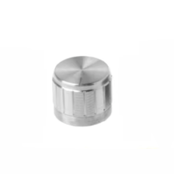 Potentiometer,Poti,Knopf,Drehknopf,Skalenknopf,Zeiger,Aluminium,Steckachse,silber