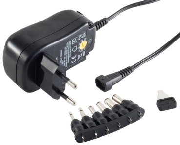 Netzteil,universal,3,12,V,600,mA,Adapterstecker,umschaltbar