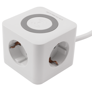 Preview: Induktives, drahtloses Tischladegerät für Handys, mit USB, Schuko... - BW-02
