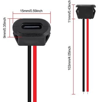 Preview: USB,Terminal,Ladebuchse,Einbau,Buchse,Frontplatte,Snap-In