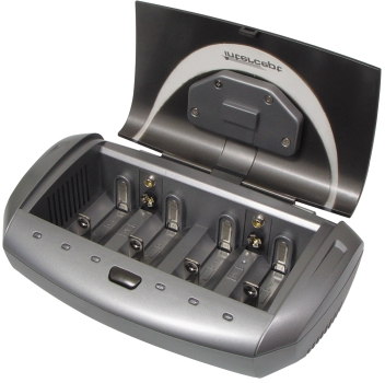 Tisch-Ladegerät für 4x AA / AAA / C / D / 9V - NiMH oder NiCd