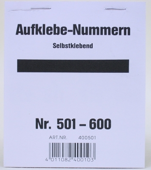 Aufklebenummern für Verlosung, Tombola