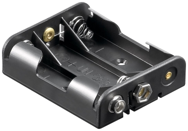 Batteriehalter 3x AA / Mignon - Anschlussclips