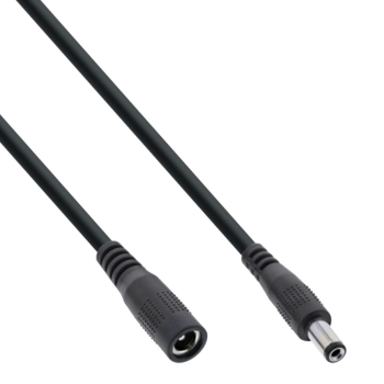 DC-Verlängerungskabel 5,5 x 2,1 mm - schwarz - versch. Längen