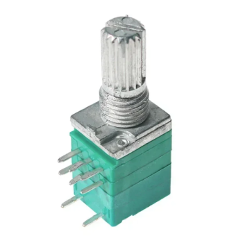 Potentiometer,Poti,Schalter,stereo,20,k,Ohm,linear,klein,Steckachse,6,mm
