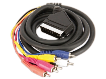 Kabel Scart auf 6x Cinch