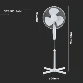Preview: Standventilator mit Fuß, schwenkend, 40 cm Durchmesser