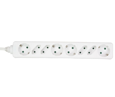Steckdosenleiste 8-fach - 4x Schuko + 4x Euro