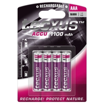 Tecxus 1100 mAh - 4er Akku