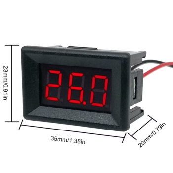 LED,Display,Spannung,Voltmeter,digital,3,stellig,rot,einbau,30,Volt