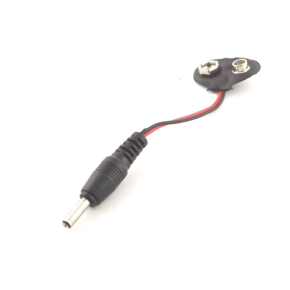 Adapterland - Adapter 9-Volt-Clip auf 3,5mm Hohlstecker - innen 1,35 mm