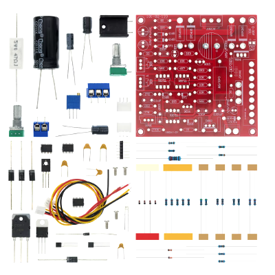 Produktbild von Einstellbares Geregeltes Netzteil DIY-Kit – Mit Ausgangsschutz, Kurzschlusssicherung, 1,25–30V