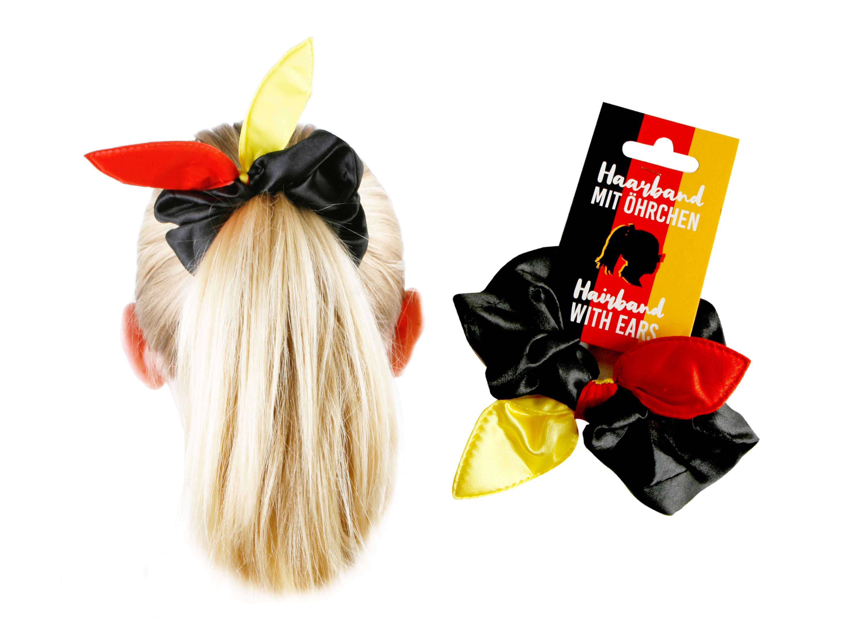 Adapterland - Fanartikel - Haarband Stoff - Deutschland - schwarz rot gold