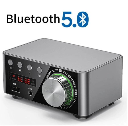 Adapterland - Mini Stereo-Verstärker 2x 50 W - AUX, Bluetooth 5.0, USB, TF