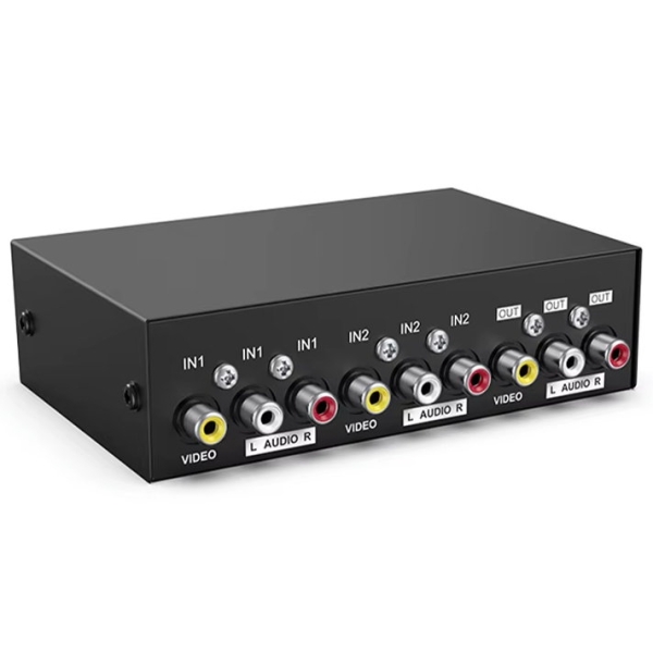 Audio,Video,Umschalter,Wahlschalter,Eingang,Cinch,stereo,Pult,Input,Control