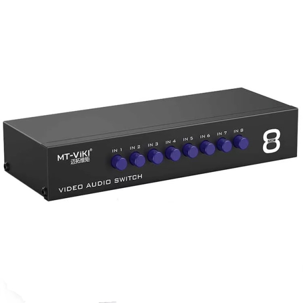Audio,Video,Umschalter,Wahlschalter,Eingang,Cinch,stereo,Pult,Input,Control
