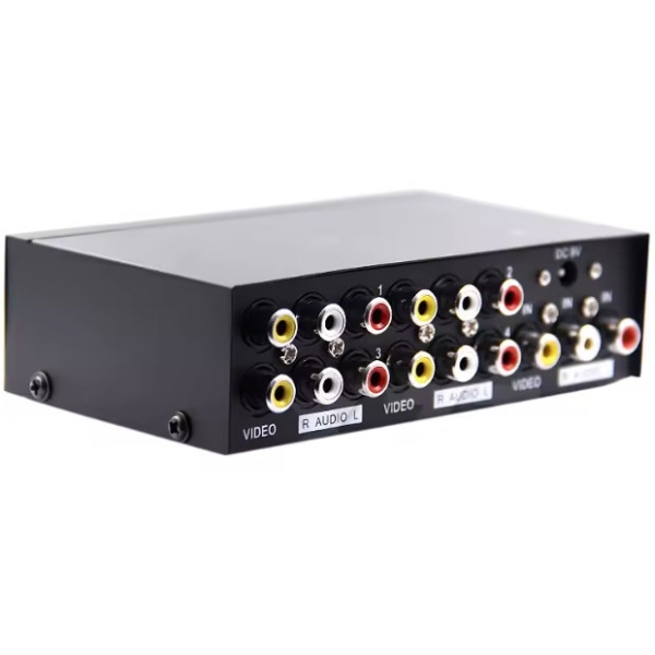 Audio,Video,Splitter,Umschalter,Wahlschalter,Eingang,Cinch,stereo,Pult,Input,Control