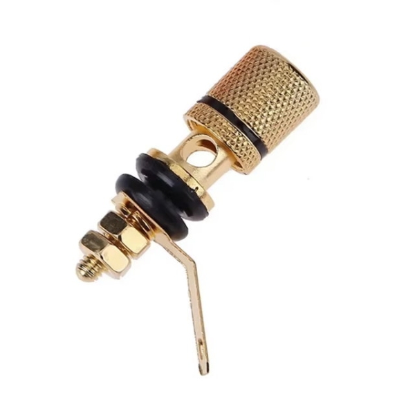 Einbaubuchse,Lautsprecher,Verstärker,Receiver,4,mm,Banane,Querloch,vergoldet,massiv,schwarz