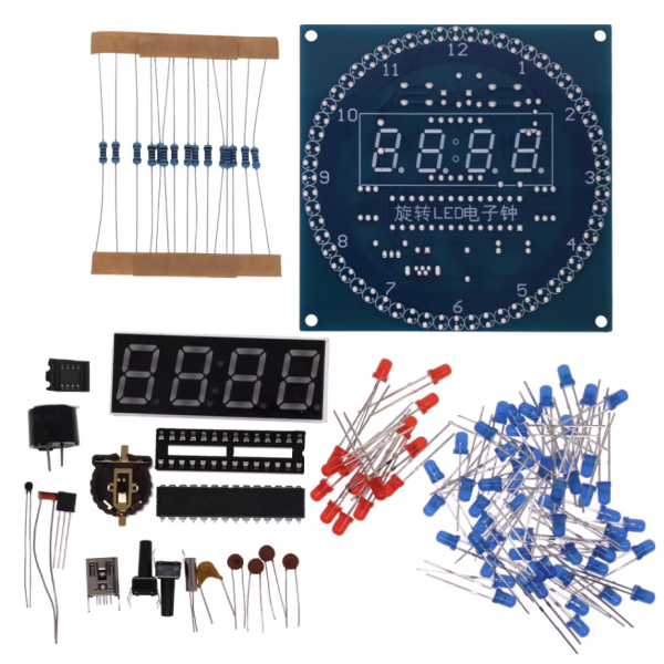 Digitaluhr,Bausatz,Temperatur,LED,Platine,DIY,Elektronik,Löten,Selbstbau