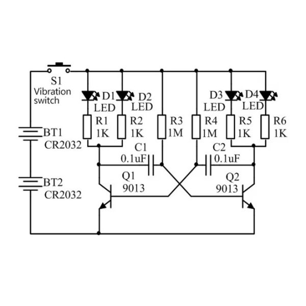 Bausatz,Kreisel,Gyroskop,Gyrosensor,LED,Elektronik,DIY,einfach