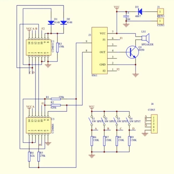 Bausatz,Melodien,Geräusche,Sound,Generator,elektronisch,Alarm,Türklingel