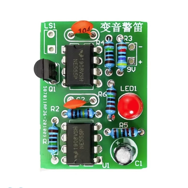 Bausatz,DIY,Kit,Polizei,Sirene,komplett,NE555,Platine,Löten