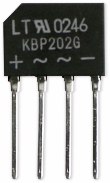 Flach-Brückengleichrichter 2A - 600 V