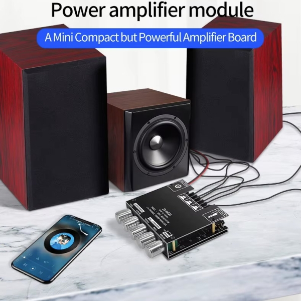 Verstärker,Amplifier,stereo,Modul,Bausatz,Subwoofer,Bluetooth,AUX,HiFi,NF