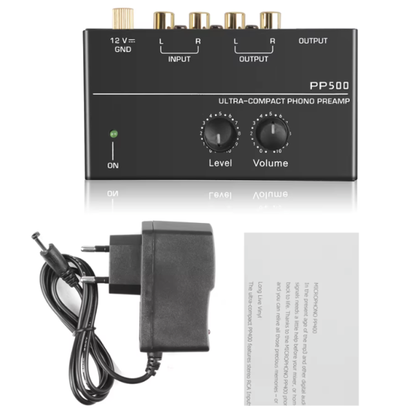 Phono,Vorverstärker,Kopfhörerverstärker,Kompakt,regelbar,stereo,hifi,vergoldet