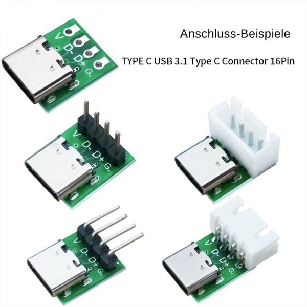 USB-C,Anschluss,Platine,Terminal,mini,16,PIN,Daten,Ladefunktion
