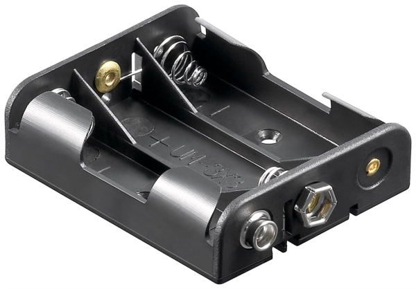 Batteriehalter 3x AA / Mignon - Anschlussclips