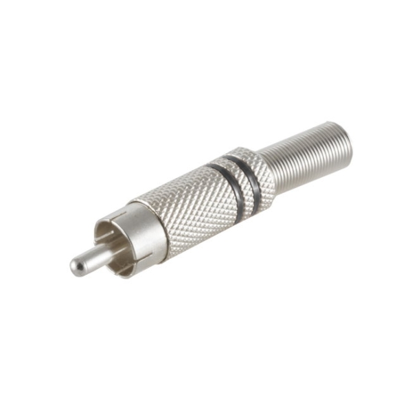 Cichstecker, lötbar, Metall, vergoldet, schwarz, silber