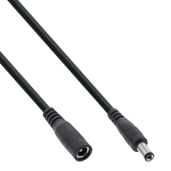 DC-Verlängerungskabel 5,5 x 2,1 mm - schwarz - versch. Längen