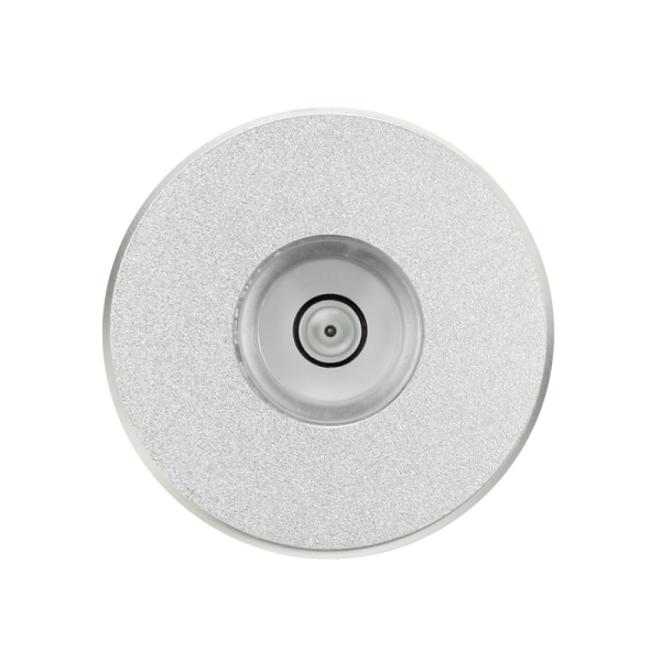 Single-Puck Aluminium silber mit Libelle