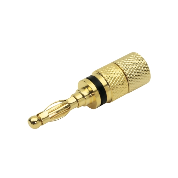 Bananenstecker,vergoldet,massiv,schwarz,Dynavox,4mm,Lötanschluss