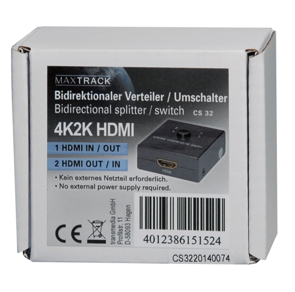 HDMI-Umschalter - bidirektional Switch - 4K/2K - vielseitig
