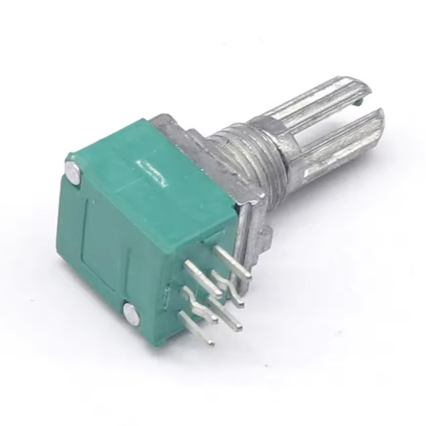 Potentiometer,Poti,stereo,1,k,Ohm,linear,klein,Steckachse,6,mm