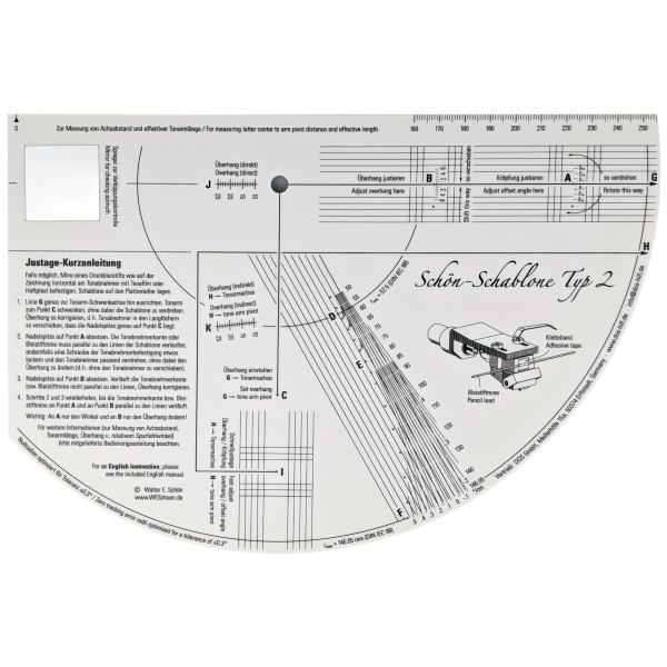 Einstellung,Elac,Schön-Schablone,Justierung,Plattenspieler,Phono,Turntable, Tonarm, Drehzahl