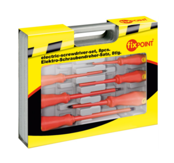 Schraubendreher,Satz,Set,Profi,Elektro,8,teilig,box,Koffer,Schraubenzieher